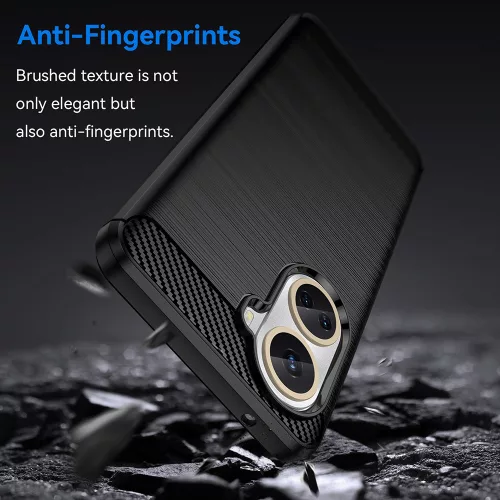 Techsuit - Carbon szilikon tok - Huawei nova 10 SE - Fekete