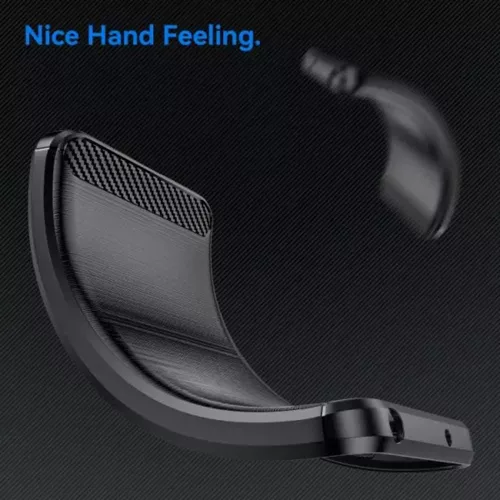 Techsuit - Carbon szilikon tok - Huawei nova 10 SE - Fekete