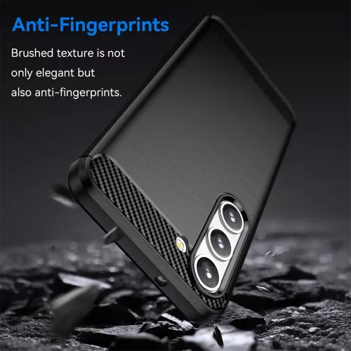Techsuit - Carbon szilikon tok - Samsung Galaxy S23 - Fekete