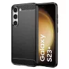 Techsuit - Carbon szilikon tok - Samsung Galaxy S23 Plus - Fekete