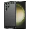 Techsuit - Carbon szilikon tok - Samsung Galaxy S23 Ultra - Fekete