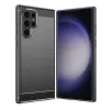 Techsuit - Carbon szilikon tok - Samsung Galaxy S23 Ultra - Fekete