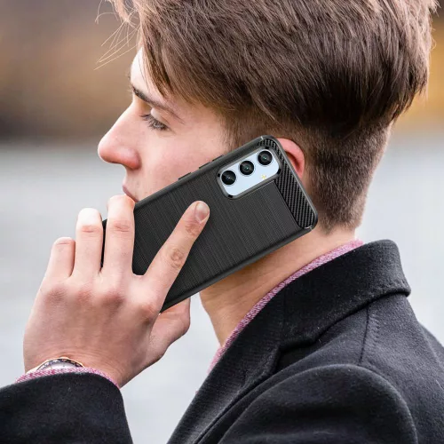 Techsuit - Carbon szilikon tok - Samsung Galaxy A54 - Fekete