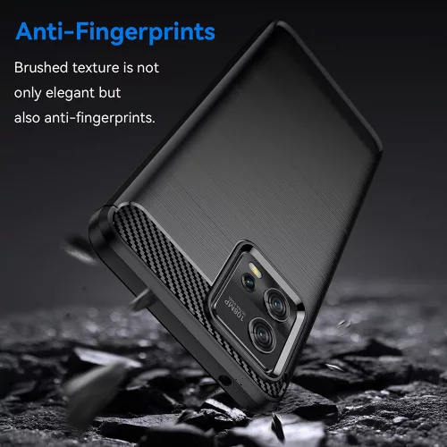 Techsuit - Carbon szilikon tok - Motorola Moto G72 - Fekete