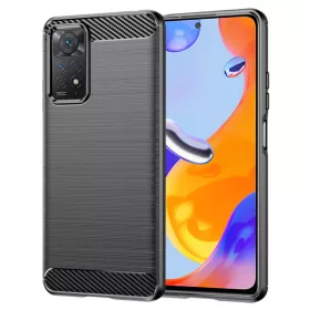   Techsuit - Carbon szilikon tok - Xiaomi Redmi Note 11 Pro 4G / Note 11 Pro 5G / Note 12 Pro 4G - Fekete