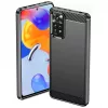 Techsuit - Carbon szilikon tok - Xiaomi Redmi Note 11 Pro 4G / Note 11 Pro 5G / Note 12 Pro 4G - Fekete