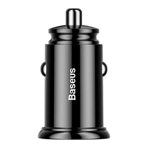 Baseus - Car Charger Circular (CCALL-YD01) - Dual USB 5A Super Fast Charging, QC 3.0 - Black