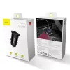 Baseus - Car Charger Circular (CCALL-YD01) - Dual USB 5A Super Fast Charging, QC 3.0 - Black