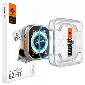   Spigen - (2 pack) Glas.tR EZ Fit (AGL05556) - Apple Watch Ultra / Ultra 2 / Ultra 3 - Clear