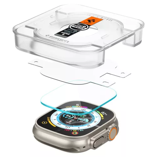 Spigen - (2 pack) Glas.tR EZ Fit (AGL05556) - Apple Watch Ultra / Ultra 2 / Ultra 3 - Clear