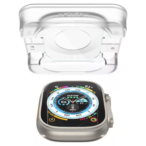 Spigen - (2 pack) Glas.tR EZ Fit (AGL05556) - Apple Watch Ultra / Ultra 2 / Ultra 3 - Clear