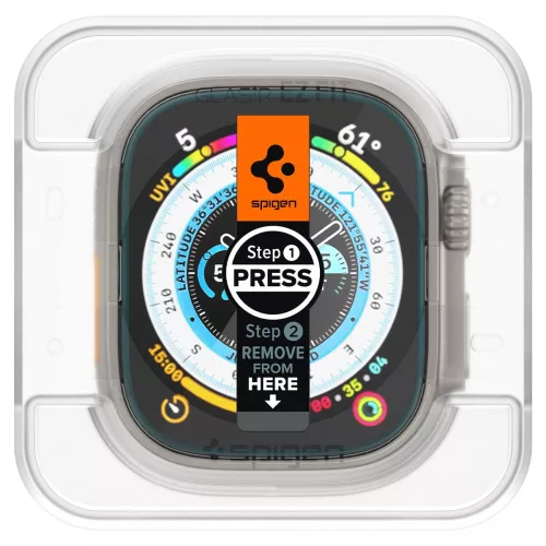 Spigen - (2 pack) Glas.tR EZ Fit (AGL05556) - Apple Watch Ultra / Ultra 2 / Ultra 3 - Clear