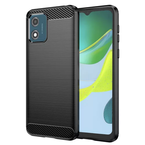 Techsuit - Carbon szilikon tok - Motorola Moto E13 - Fekete