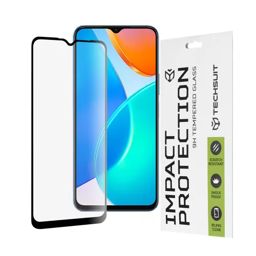 Techsuit - 111D Full Cover / Full Glue üvegfólia - Honor X6 / X8 5G / 70 Lite - Fekete széllel