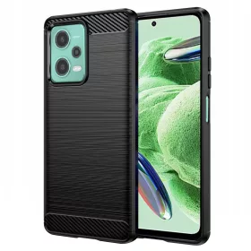   Techsuit - Carbon szilikon tok - Xiaomi Redmi Note 12 5G / Poco X5 - Fekete