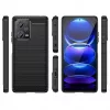 Techsuit - Carbon szilikon tok - Xiaomi Redmi Note 12 5G / Poco X5 - Fekete