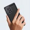 Techsuit - Carbon szilikon tok - Xiaomi Redmi Note 12 5G / Poco X5 - Fekete