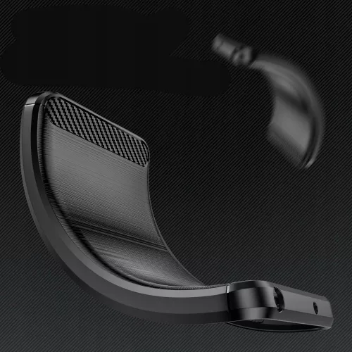 Techsuit - Carbon szilikon tok - Xiaomi Redmi Note 12 5G / Poco X5 - Fekete