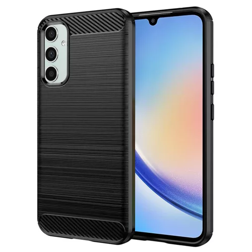 Techsuit - Carbon szilikon tok - Samsung Galaxy A34 5G - Fekete