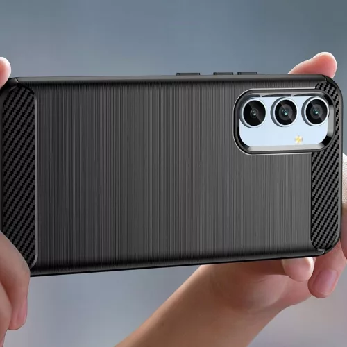 Techsuit - Carbon szilikon tok - Samsung Galaxy A34 5G - Fekete