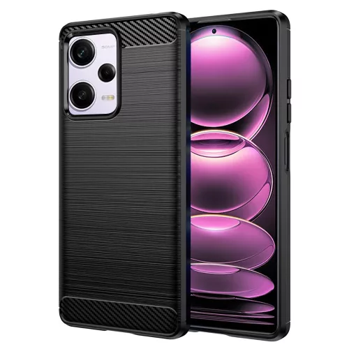 Techsuit - Carbon szilikon tok - Xiaomi Redmi Note 12 Pro 5G / Poco X5 Pro - Fekete