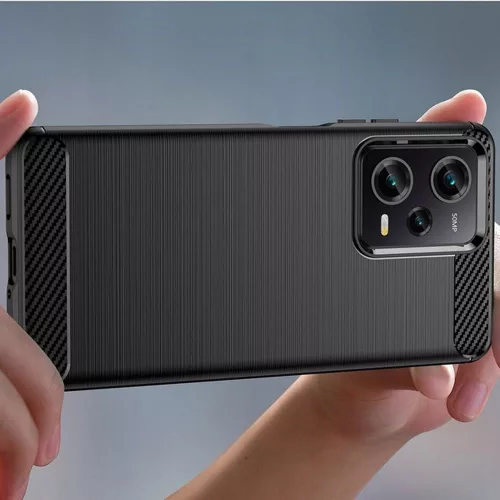 Techsuit - Carbon szilikon tok - Xiaomi Redmi Note 12 Pro 5G / Poco X5 Pro - Fekete