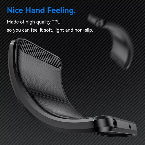 Techsuit - Carbon szilikon tok - Xiaomi Redmi 12C - Fekete