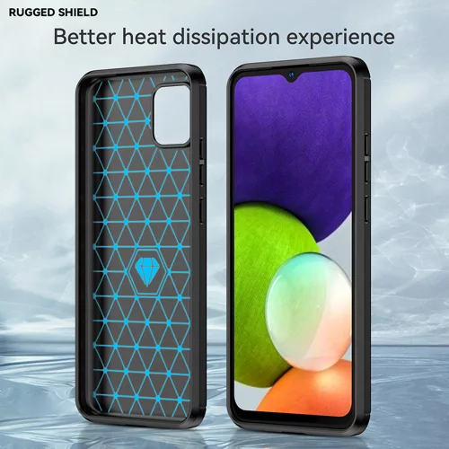 Techsuit - Carbon szilikon tok - Samsung Galaxy A04e / M04 - Fekete