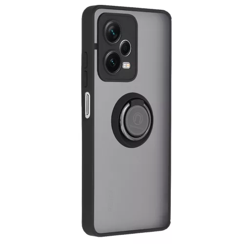 Techsuit - Glinth gyűrűs tok - Xiaomi Redmi Note 12 Pro+ - Fekete