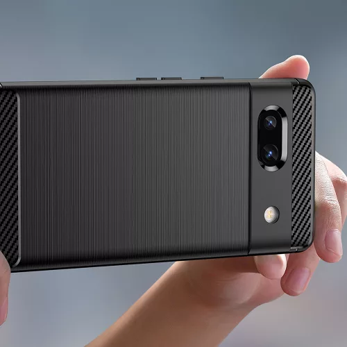 Techsuit - Carbon szilikon tok - Google Pixel 7a - Fekete