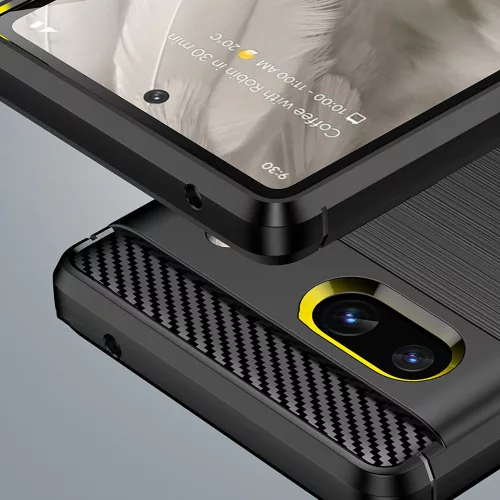 Techsuit - Carbon szilikon tok - Google Pixel 7a - Fekete