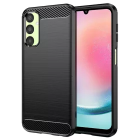 Techsuit - Carbon szilikon tok - Samsung Galaxy A24 - Fekete