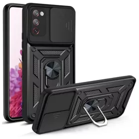   Techsuit - Camshield ütésálló tok - Samsung Galaxy S20 FE / S20 FE 5G - Fekete