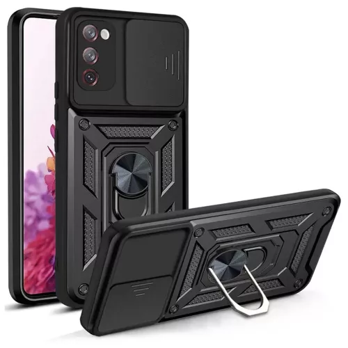 Techsuit - Camshield ütésálló tok - Samsung Galaxy S20 FE / S20 FE 5G - Fekete