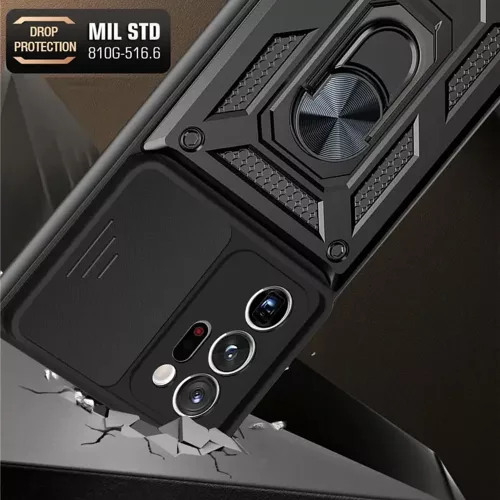 Techsuit - CamShield ütésálló tok - Samsung Galaxy Note 20 Ultra / Note 20 Ultra 5G - Fekete