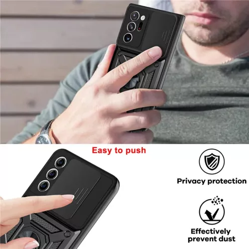 Techsuit - CamShield ütésálló tok - Samsung Galaxy Note 20 Ultra / Note 20 Ultra 5G - Fekete