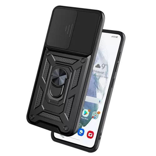 Techsuit - CamShield ütésálló tok - Samsung Galaxy S21 FE 5G - Fekete