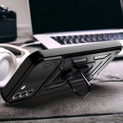 Techsuit - CamShield ütésálló tok - Samsung Galaxy S21 FE 5G - Fekete