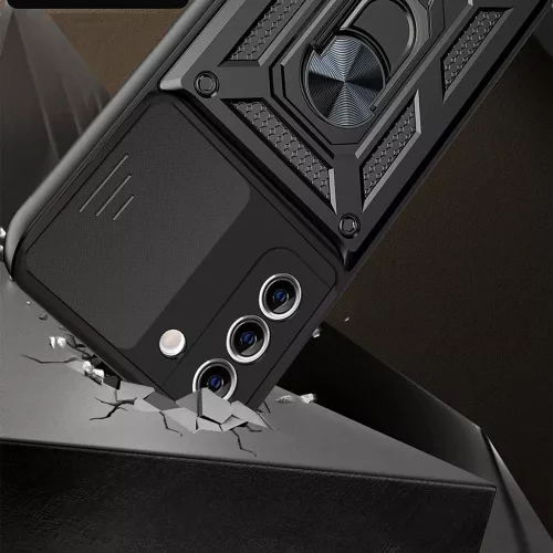 Techsuit - CamShield ütésálló tok - Samsung Galaxy S21 FE 5G - Fekete