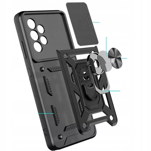 Techsuit - CamShield ütésálló tok - Samsung Galaxy A23 4G / A23 5G - Fekete