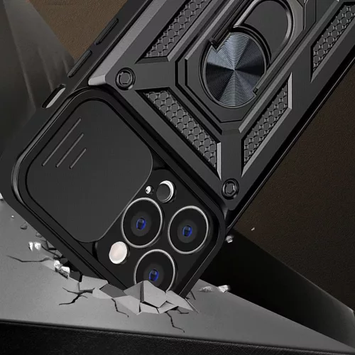 Techsuit - CamShield ütésálló tok - iPhone 14 Pro - Fekete