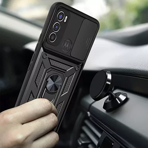 Techsuit - CamShield ütésálló tok - Motorola Moto E20 / E30 / E40 - Fekete