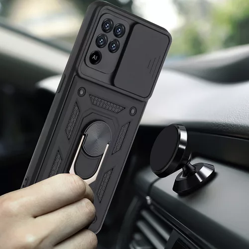 Techsuit - CamShield ütésálló tok - Oppo A94 4G / Reno5 Lite - Fekete