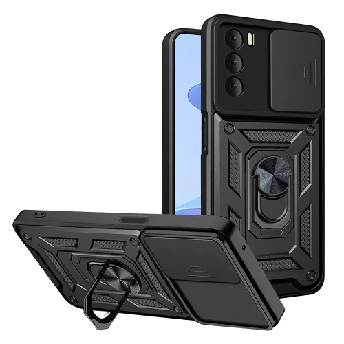 Techsuit - CamShield ütésálló tok - Oppo A16 / A16s / A54s - Fekete