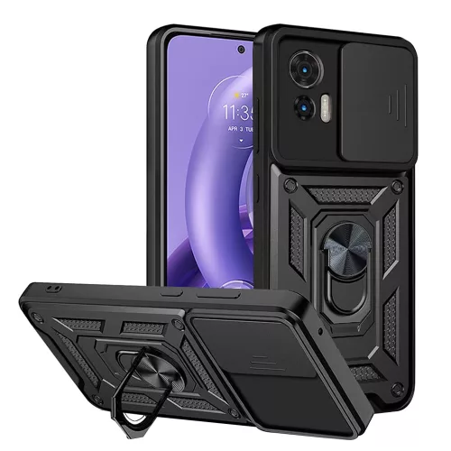 Techsuit - CamShield ütésálló tok - Motorola Edge 30 Neo - Fekete