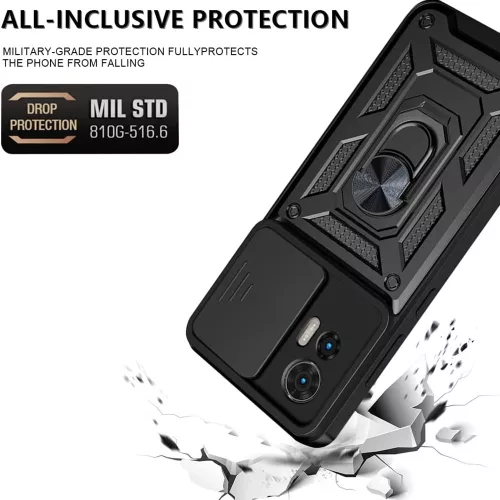 Techsuit - CamShield ütésálló tok - Motorola Edge 30 Neo - Fekete