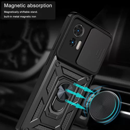 Techsuit - CamShield ütésálló tok - Motorola Edge 30 Neo - Fekete