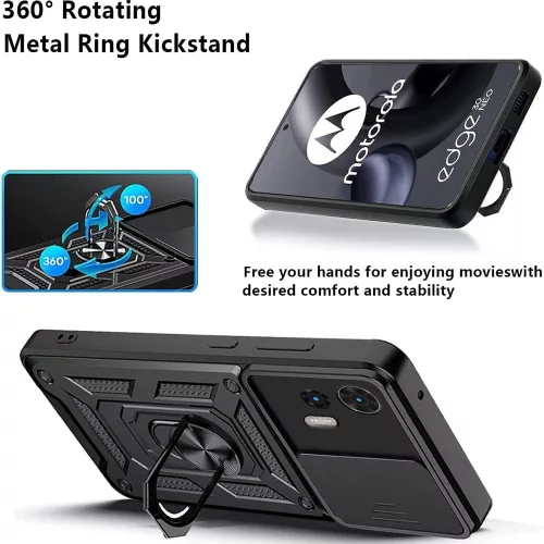Techsuit - CamShield ütésálló tok - Motorola Edge 30 Neo - Fekete