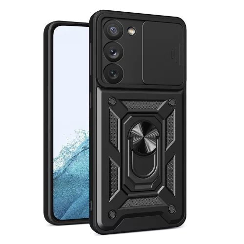 Techsuit - CamShield ütésálló tok - Samsung Galaxy S23 - Fekete