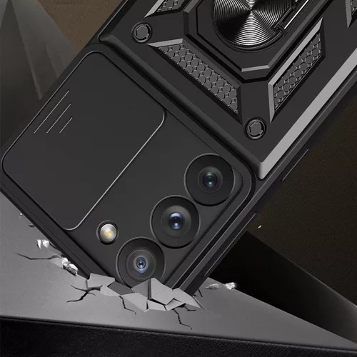 Techsuit - CamShield ütésálló tok - Samsung Galaxy S23 - Fekete